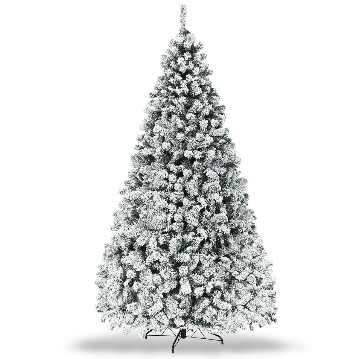 Pre-Lit Premium Snow Flocked Hinged Artificial Christmas Tree