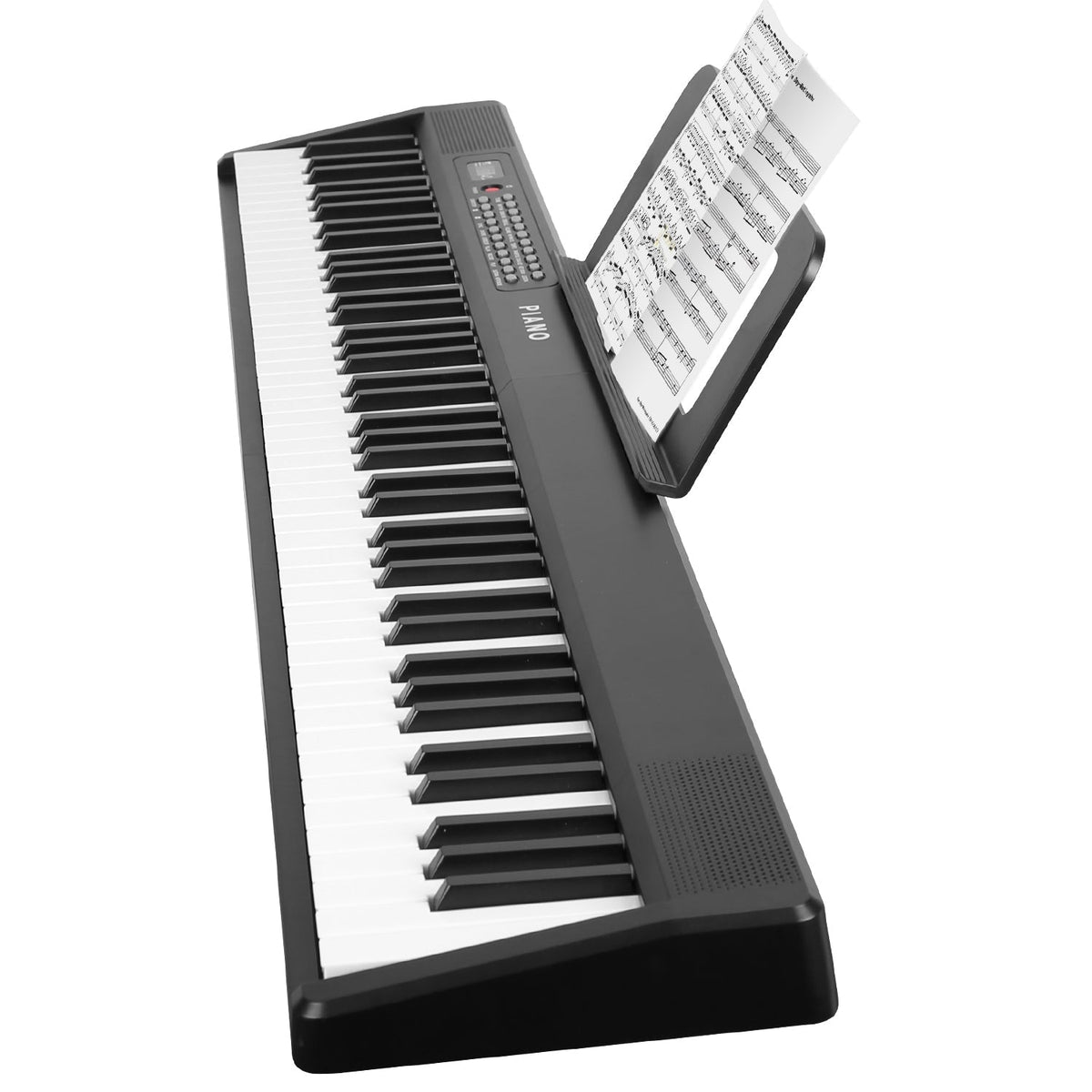 Folding Piano Keyboard 88 Keys Rechargeable Full Size Semi Weighted Piano Digital ElectronicÊPiano with LCD Screen Carry Bag Mic Sheet Music Stand Sti