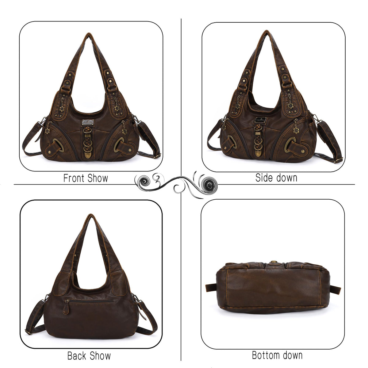 Angelkiss Hobo Purses and handbags for Women Satchel Handbag Women Purses Large Daily Shoulder Bags