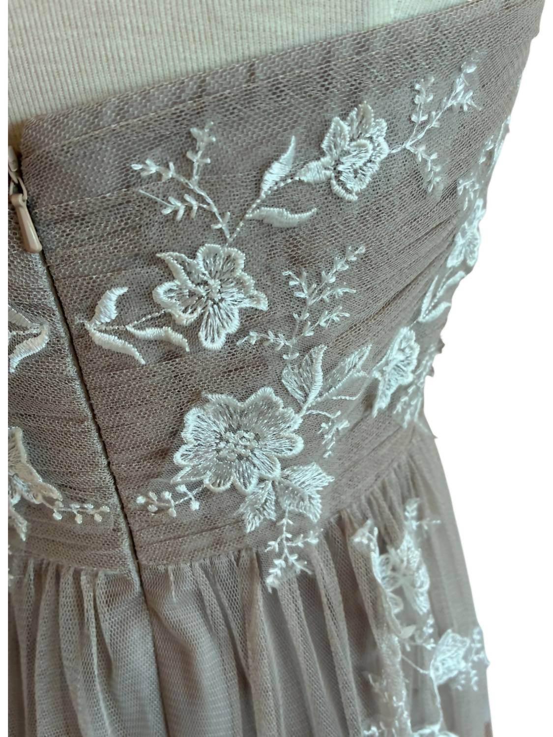 Women's Strapless Floral Gown