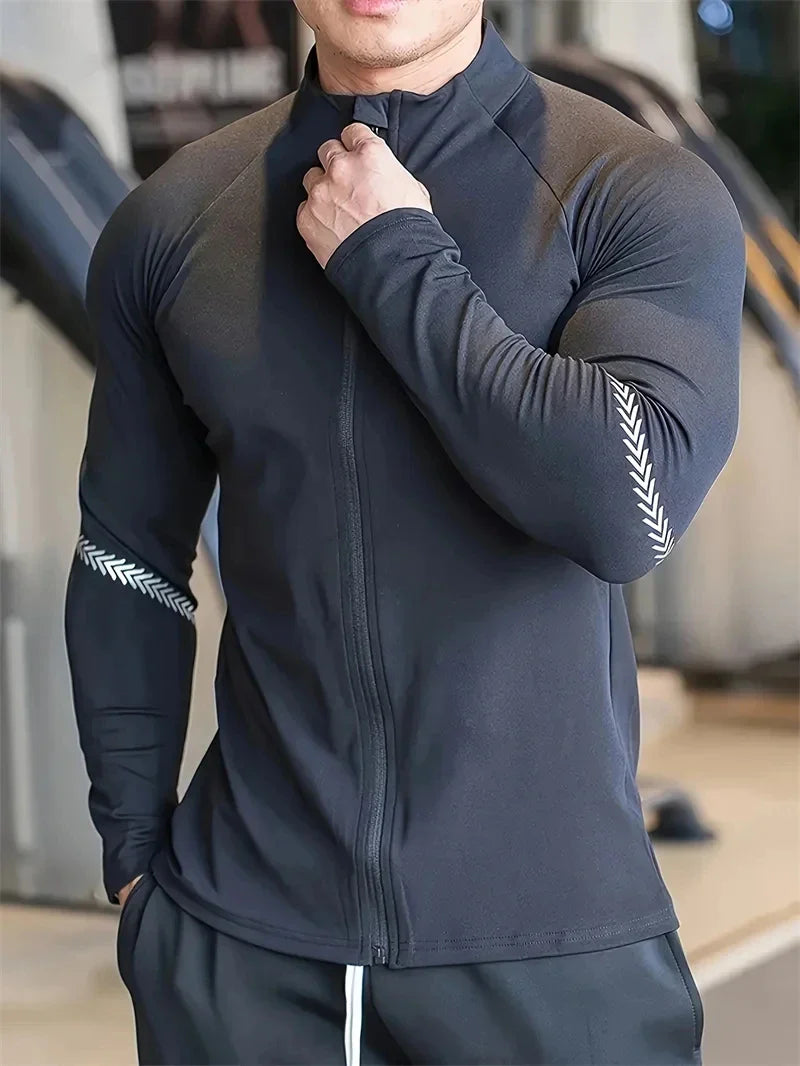 Men’s Compression Sports Jacket – Quick-Dry Fitness