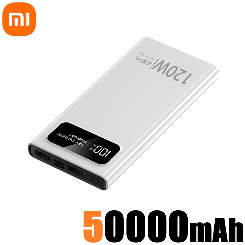 Xiaomi 200000mAh Power Bank 120W Super Fast Charger Large Capacity Mobile Power Portable External Battery for iPhone Samsung New