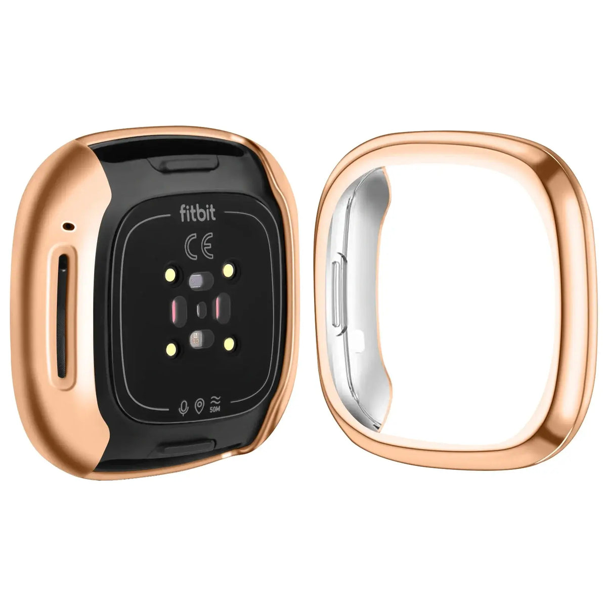 Fitbit Versa 4, 3, 2 & Sense 2 Case with Built-In Screen Protector