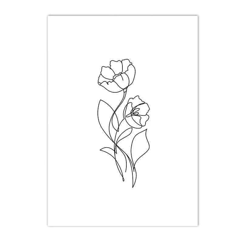 Amour Line Art Canvas Print