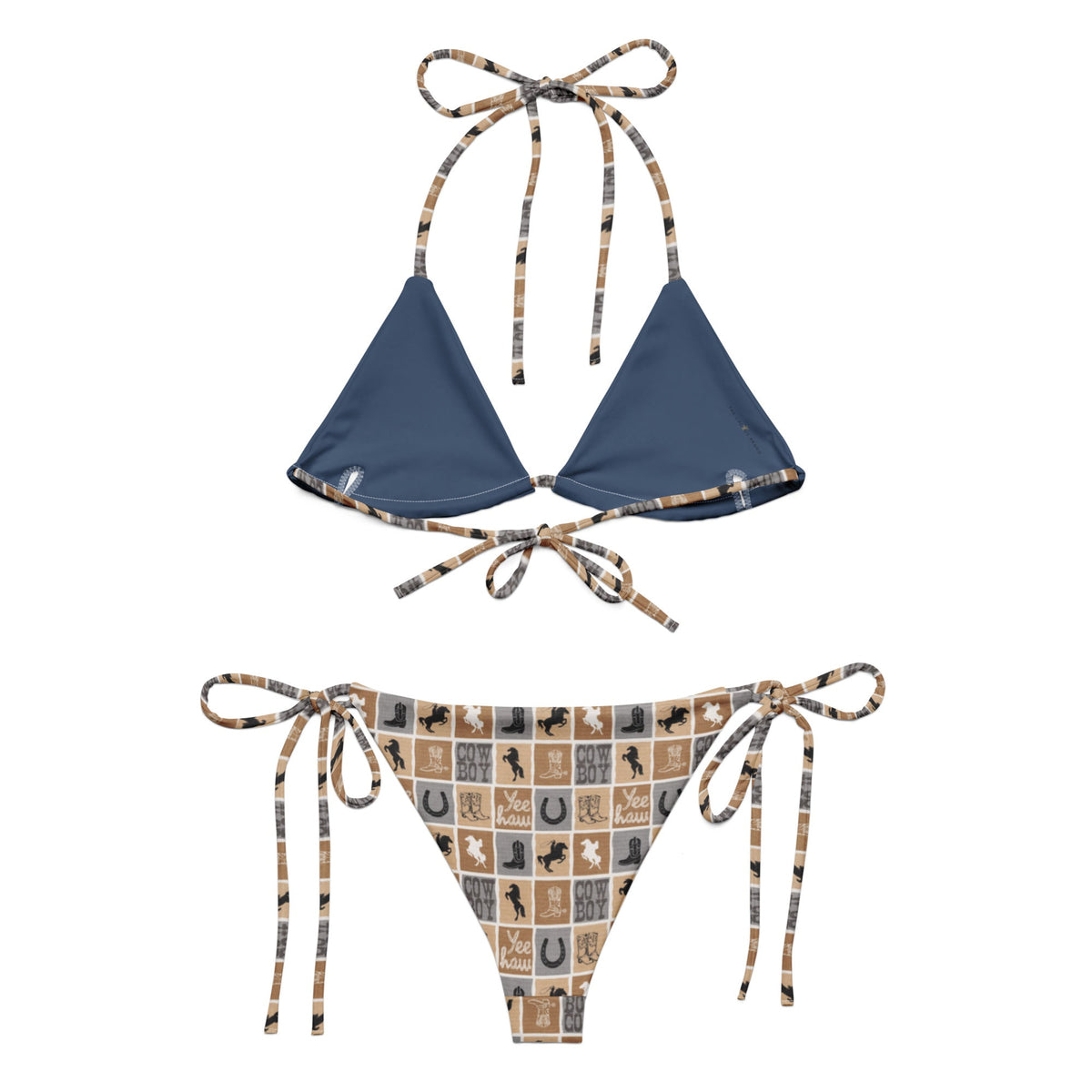 Western Check string bikini