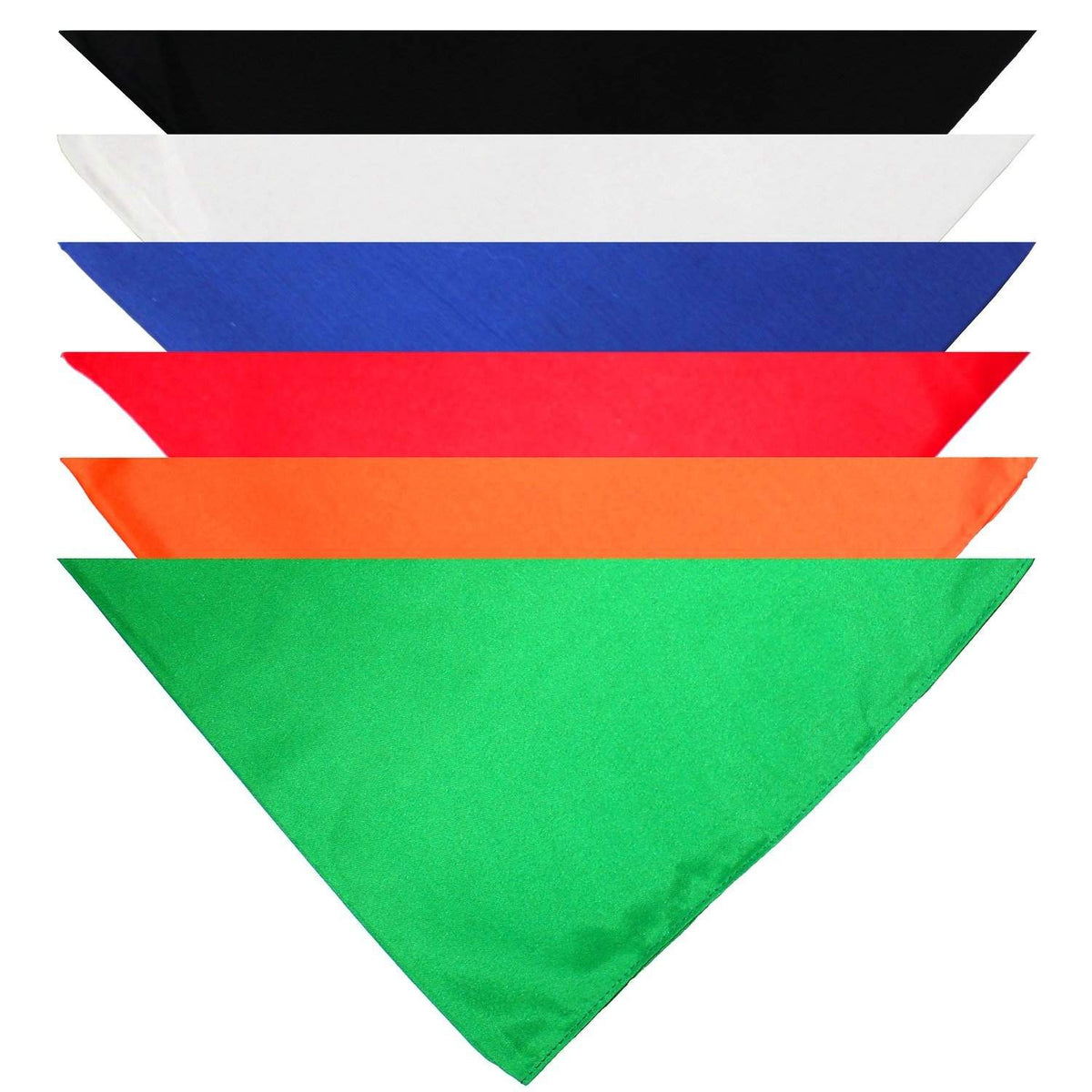 Qraftsy Solid Polyester 12 Pack Dog Neckerchief Triangle Bibs - Extra Large