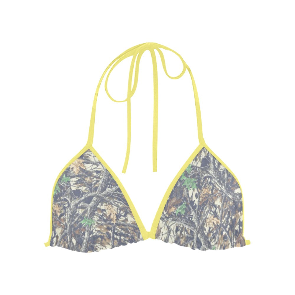 Faded Camo Triangle Bikini Top