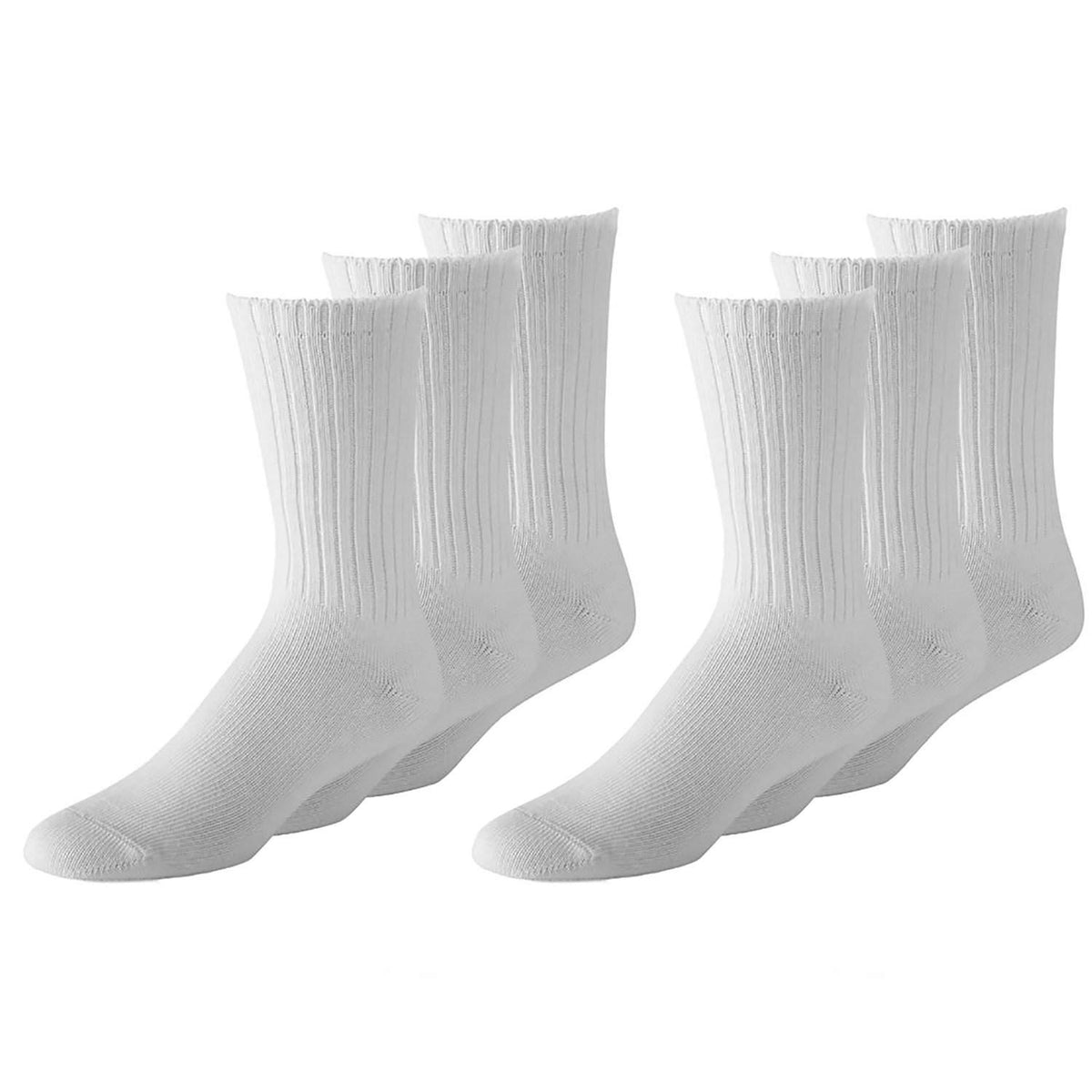 144 Pairs Qraftsy Men's Athletic Crew Socks - Bulk Wholesale Packs - Any Shoe Size
