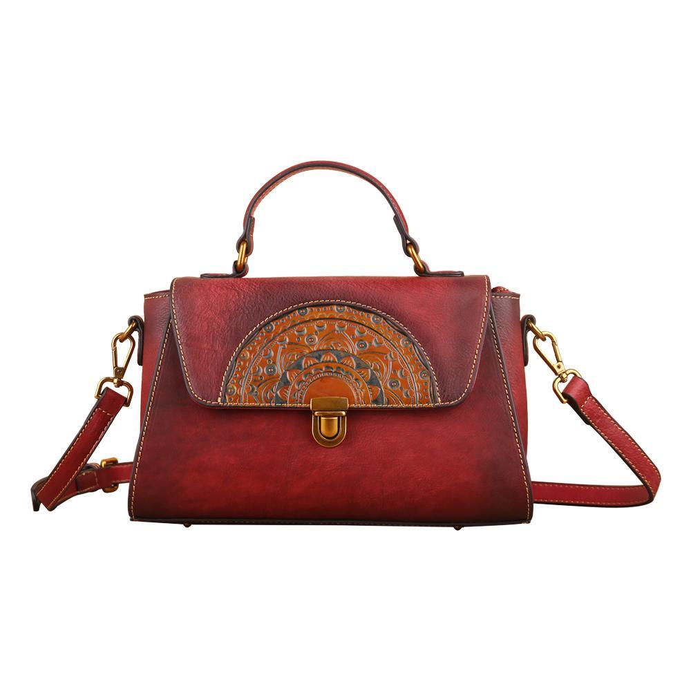 Rustic Elegance Vintage Leather Handbag