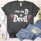I Put the D in Devil Shirts For Couples Funny Matching Him & Her Halloween T-Shirts