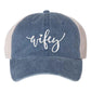 Embroidered Wifey/Hubby Trucker Hat – Anniversary Gift Cap