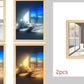 Illuminated Picture LED Decorative Light Painting Bedside Picture Style Creative Modern Simulate Sunshine Drawing Night Light Gift