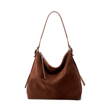 High-end Casual Underarm Tote Bag Made From Top-layer Cowhide