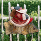 Golden Fish Santa Christmas Door Decor by G. DeBrekht - Christmas Santa Snowman Decor - 8121635H