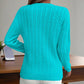 Women’s Textured Crew‑Neck Pullover Top