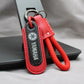 Motorcycle Carbon Fiber Leather Keychain