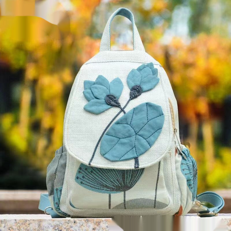 Ethnic Style Backpack Retro Light Canvas Travel