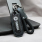 Motorcycle Carbon Fiber Leather Keychain