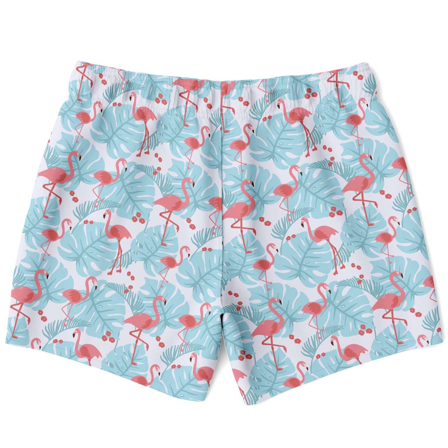 Flamingo Blue Floral Swim Trunks