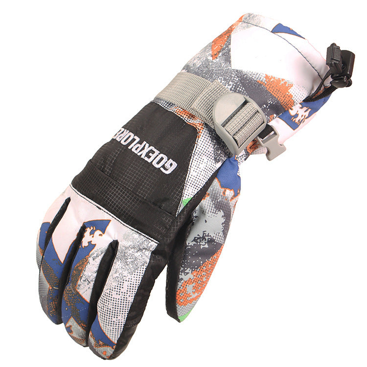 Spot Ski Gloves Touch Screen Waterproof Thickened Warm Men's And Women's Single And Double Board Cross Border Hot Sale Sports Gloves