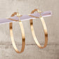 Beautiful Flat Gold Hoop Earrings