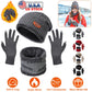 Winter Knitted Hat Scarf Gloves 3Pcs Winter Warm Beanie and Touch Screen Gloves Scarf Set Knit Beanie Skull Cap Neck Warmer Mittens for Men Women