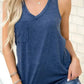 V Neck Racerback Tank Top with Pocket