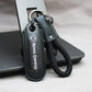 Motorcycle Carbon Fiber Leather Keychain