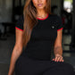 Loki & Ivy Contrast Edge Ribbed Crewneck T-Shirt