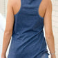 V Neck Racerback Tank Top with Pocket