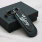 Motorcycle Carbon Fiber Leather Keychain