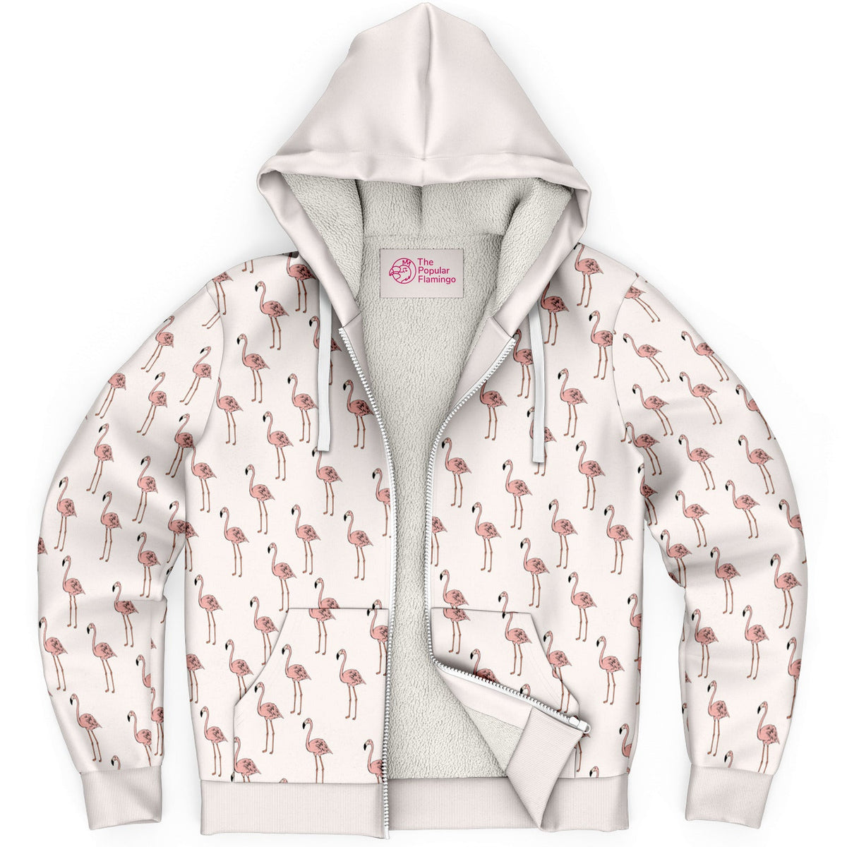 Classic Flamingo Zip-Up Hoodie