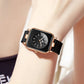 Women's Rectangular Silicone Quartz Watch