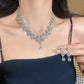 Diamond Flower Multi-layer Pendant Necklace