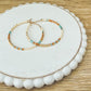 Beautiful Dainty Beaded Hoop Earrings
