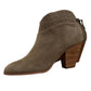 Women's Lazer Cut Topline Boho Chic Heeled Bootie