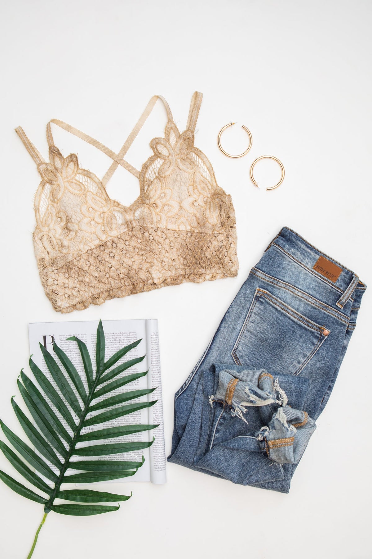 Live In Lace Bralette in Taupe **FINAL SALE**