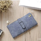 Women's Long Leather Wallet with Zipper Closure