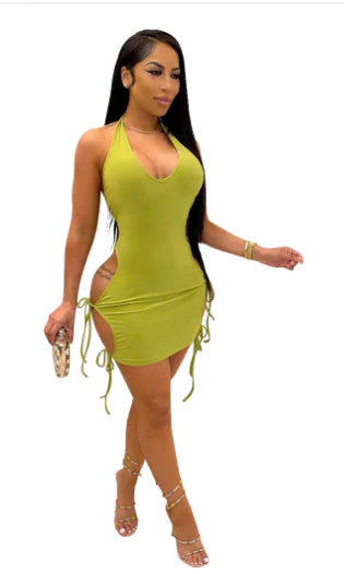 Backless Halter Strap Dress for Women