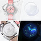 Women's Crystal Bezel Leather Date Watch