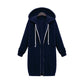 Hooded Long-sleeved Winter Sweater Women's Jacket In A Long Thick Shirt