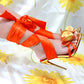 Floral High Heels with Ankle Strap and Open Toe Sandals
