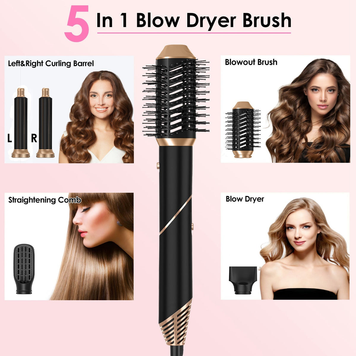 5-in-1 Hot Air Styler Brush Set