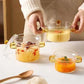 Household Borosilicate Glass Stew Pot With Measurement Scale