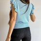 Cascading Ruffles Knit Tank Top