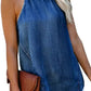 Halter Neck Denim Tank Top