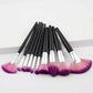 10 Piece Purple Gradient Makeup Brush Set