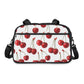 Sweet & Stylish  Womens White Cherry Print Fitness Handbag