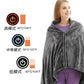 Winter Flannel Heated Blanket Cold Protection Body Warmer Usb Heated Warm Shawl Electric Heated Plush Blanket