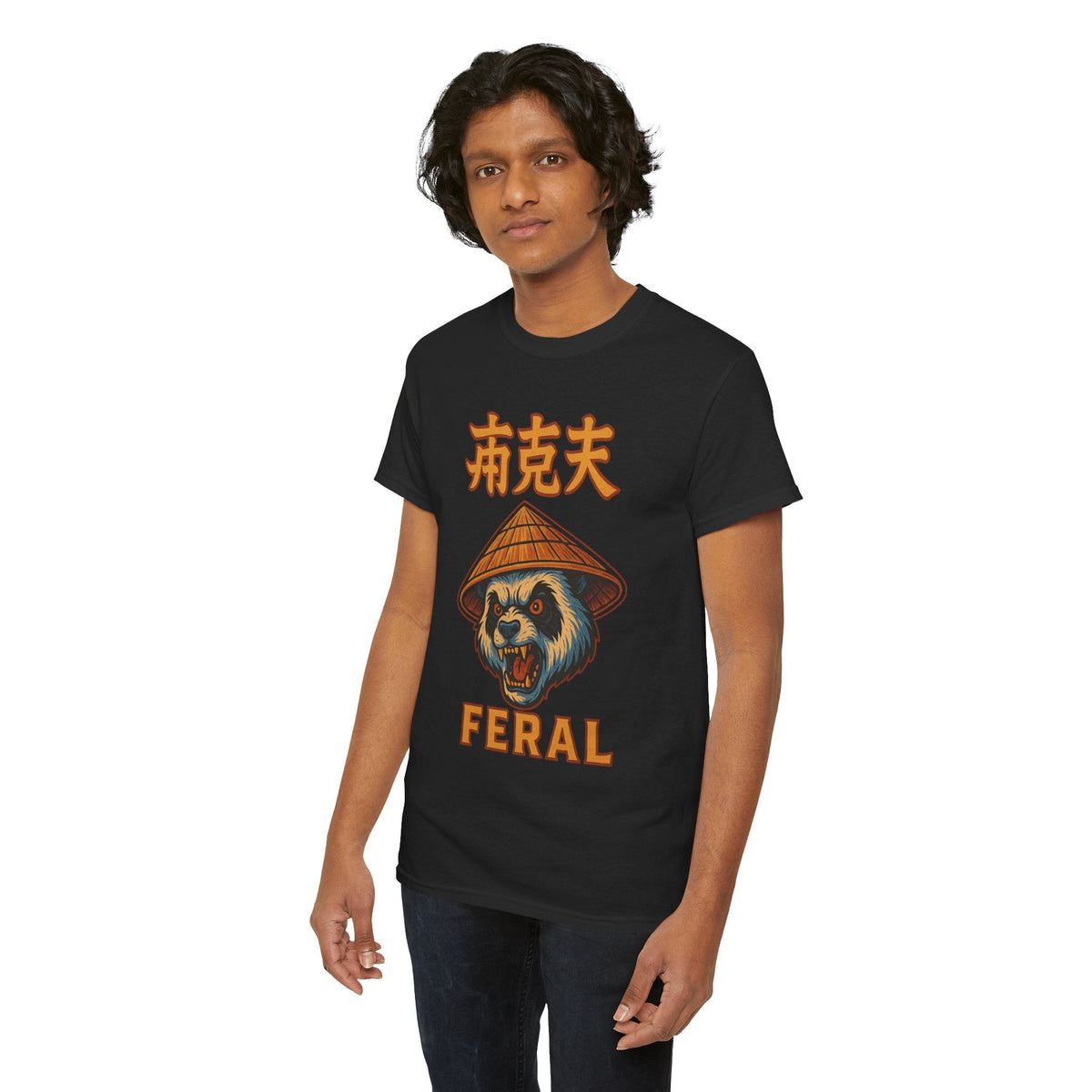 Feral Panda T-Shirt – Bold Streetwear Animal Graphic Tee | Unisex Heavy Cotton Shirt for Chaos Lovers